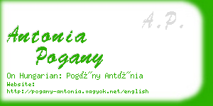antonia pogany business card